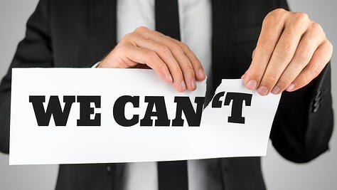 We can't