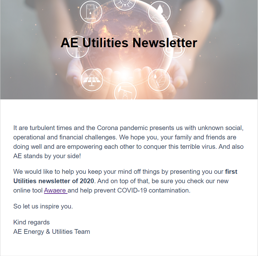 Utilities newsletter march visual
