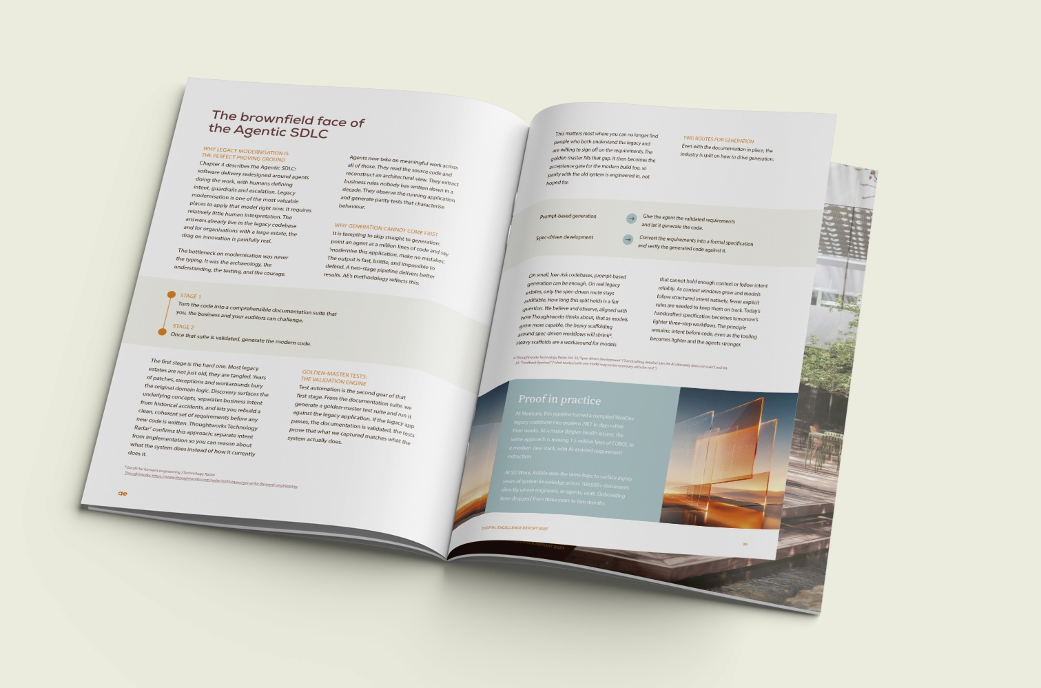 Inside spread of the Digital Excellence Report 2027