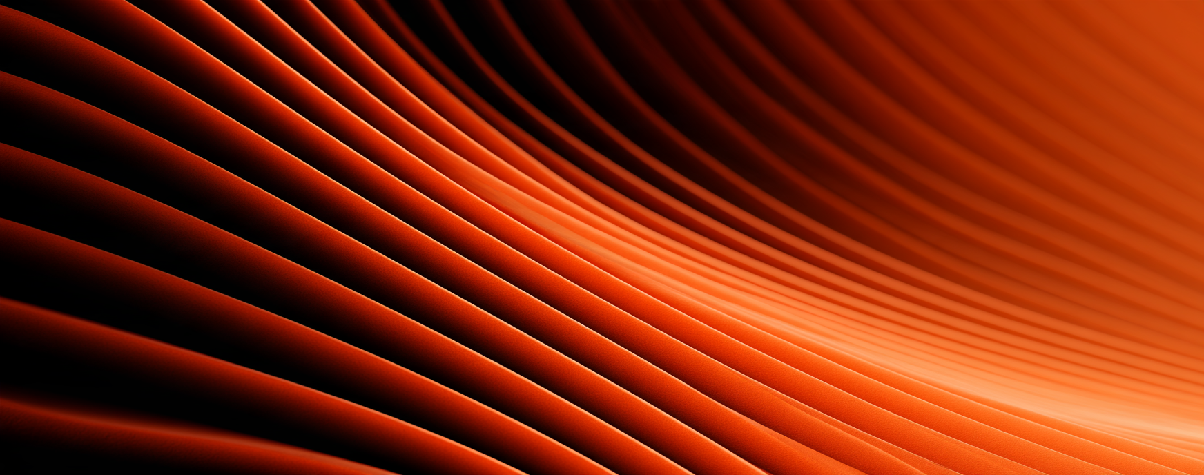 Abstract orange flow lines on a dark background
