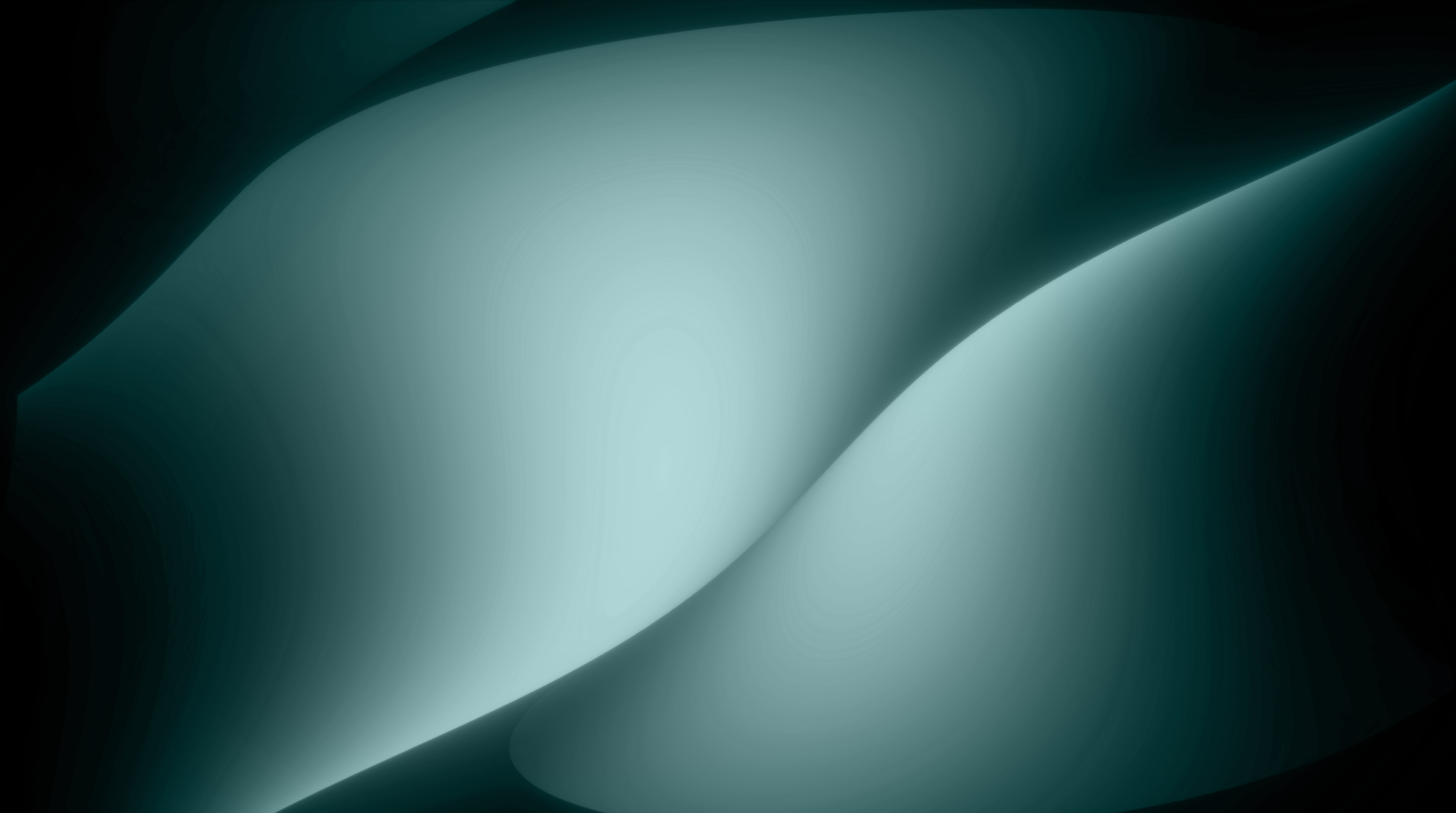 Abstract teal wave on a dark background